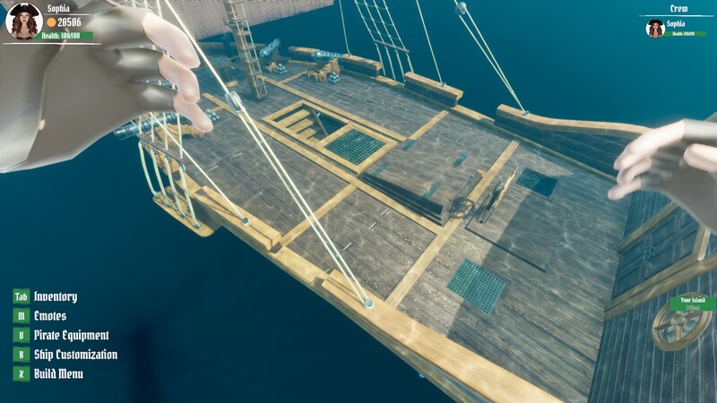 A pirate ship sinking beyond recovery into the open sea
